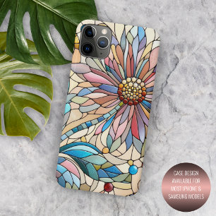Coque Case-Mate iPhone Motif d'art floral en verre coloré chic