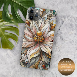 Case-Mate iPhone Case Motif d'art floral en verre teinté Chic Classique