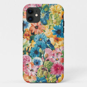Case-Mate iPhone Case Motif d'art floral rose bleu vert jaune orange