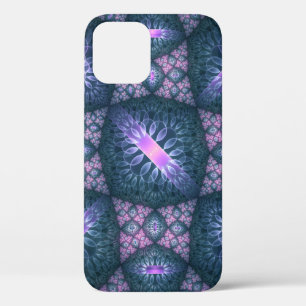 Case-Mate iPhone Case motif d'art fractal 3D Turquoise violet rose