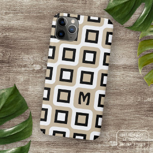 Case-Mate iPhone Case Motif d'art géométrique personnalisé noir et blanc