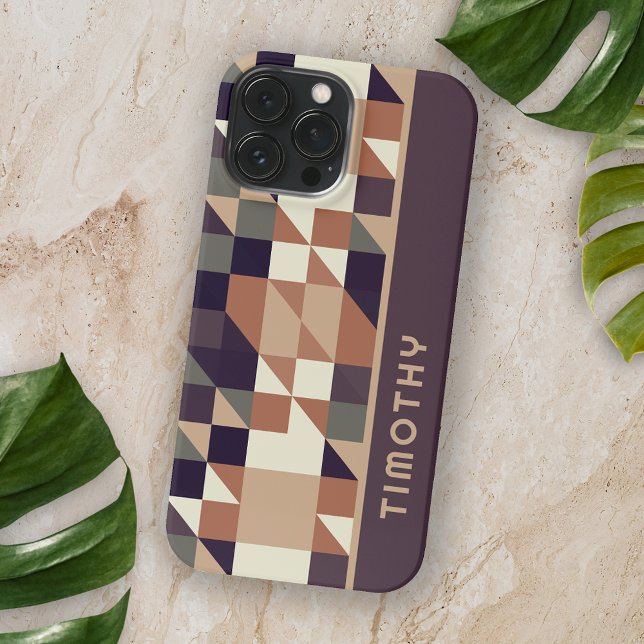 Coques Case-Mate iPhone Motif d'art personnalisé de triangles de polygones (Créateur téléchargé)
