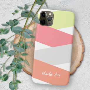 Coque Case-Mate iPhone Motif d'art rayé diagonal simple personnalisé