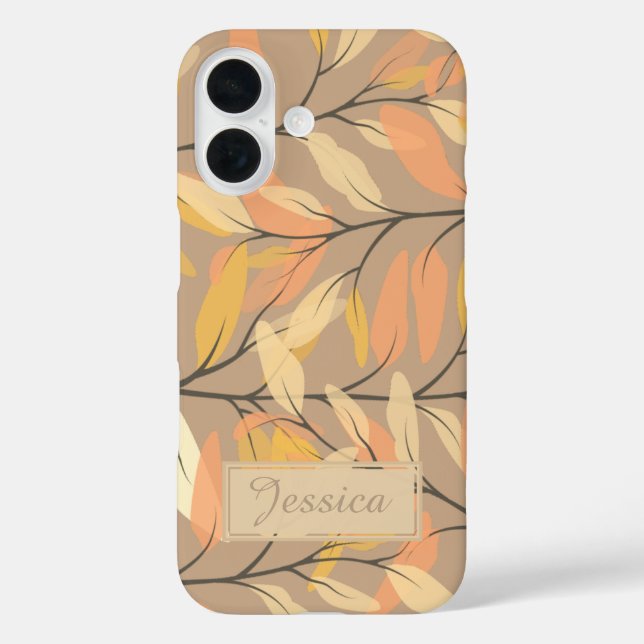 Coques Case-Mate iPhone Motif d'automne de la feuille et de la branche mod (Verso)