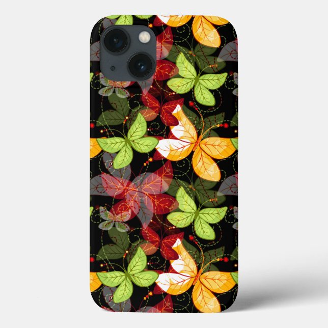 Coques Case-Mate iPhone Motif d'automne foncé (Verso)