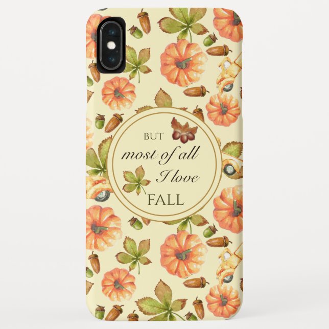 Coques Case-Mate iPhone Motif d'automne Vintage aquarelle (Dos)