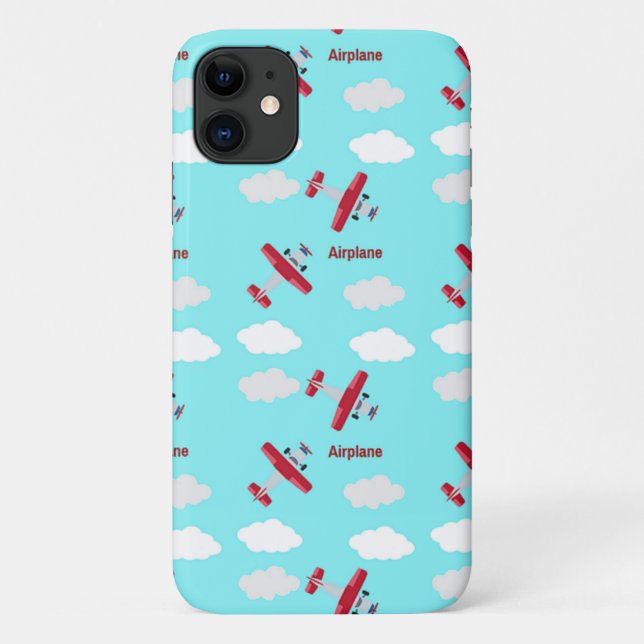 Coques Case-Mate iPhone Motif d'avion sur fond bleu (Dos)