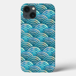 Case-Mate iPhone Case Motif de balance de poissons perles bleues