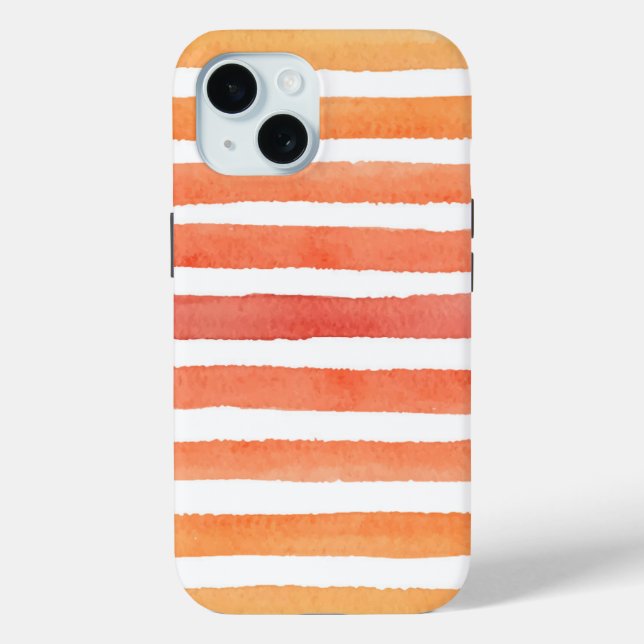 Coques Case-Mate iPhone Motif de bande d'aquarelle solaire (Verso)