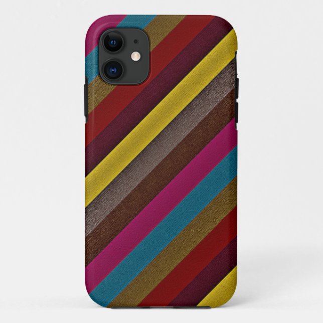 Coques Case-Mate iPhone Motif de bande de couleur rétro 5 (Dos)