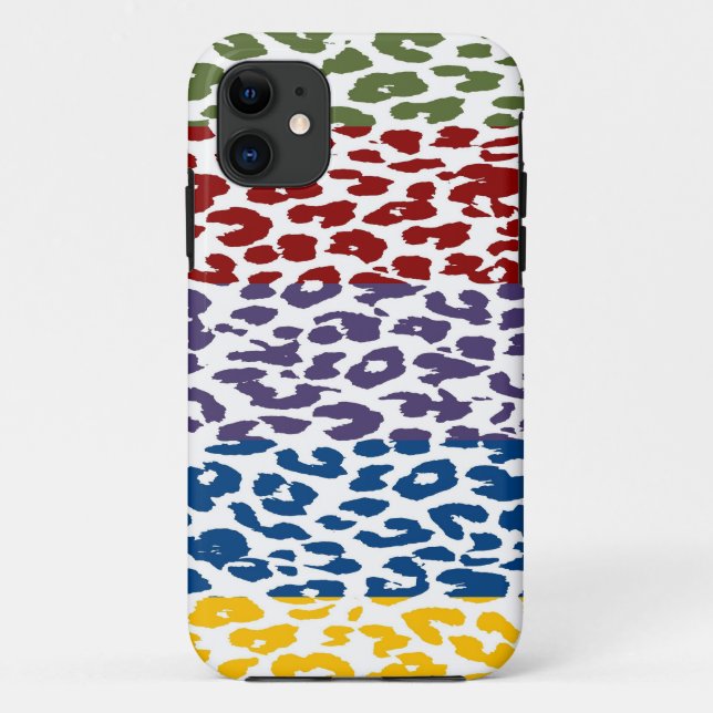 Coques Case-Mate iPhone Motif de bande de peau Empreinte de léopard rétro (Dos)