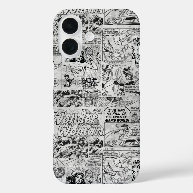 Coques Case-Mate iPhone Motif de bande dessinée vintage de Wonder Woman (Verso)