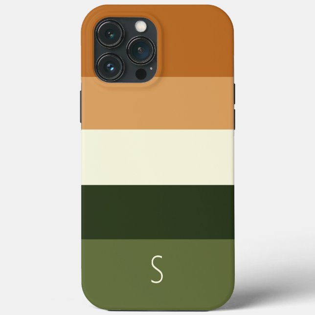 Coques Case-Mate iPhone Motif de bande moderne monogramme (Verso)
