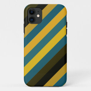 Coques Pour iPhone Motif de bandes diagonales rétro