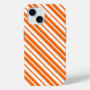 Coque Case-Mate iPhone Motif de bandes verticales blanches orange