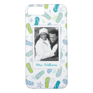 Coque iPhone 7 Motif   de bascule électronique votre photo et nom