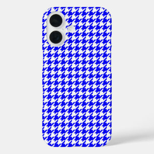 Coque Pour iPhone 16 Motif de base géométrique bleu et blanc