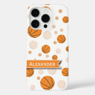 Coque iPhone 16 Pro Motif de basket-ball personnalisé