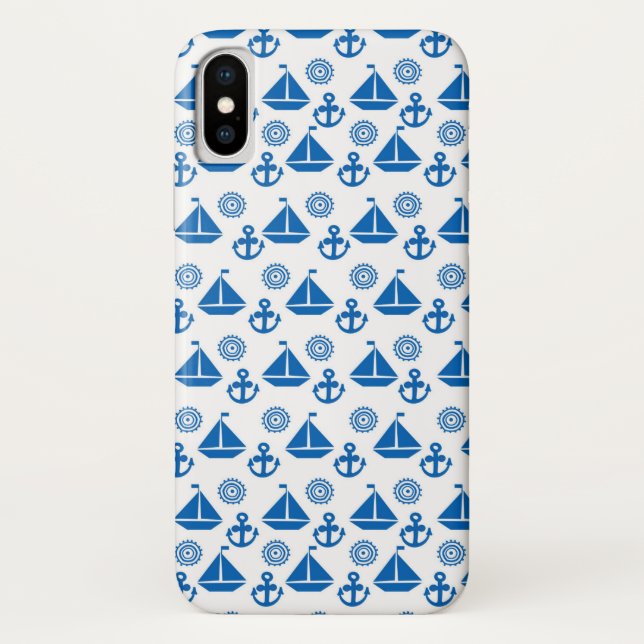 Coques Case-Mate iPhone Motif de bateau à voile de bande dessinée (Dos)