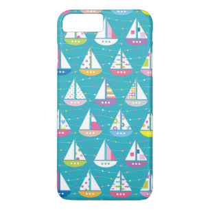 Coque iPhone 7 Plus Motif de bateau à voile Pastel