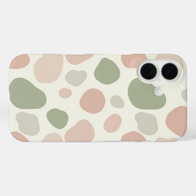 Coques Case-Mate iPhone Motif de blob organique minimal (Verso (horizontal))