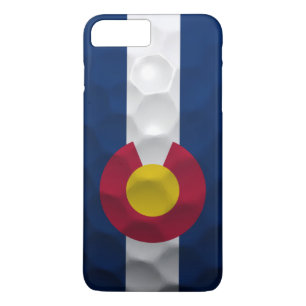 Coque iPhone 7 Plus Motif de boule de golf de drapeau du Colorado