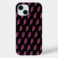 Motif de boulon à éclair de néon rose