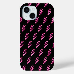 Coque Case-Mate iPhone Motif de boulon à éclair de néon rose