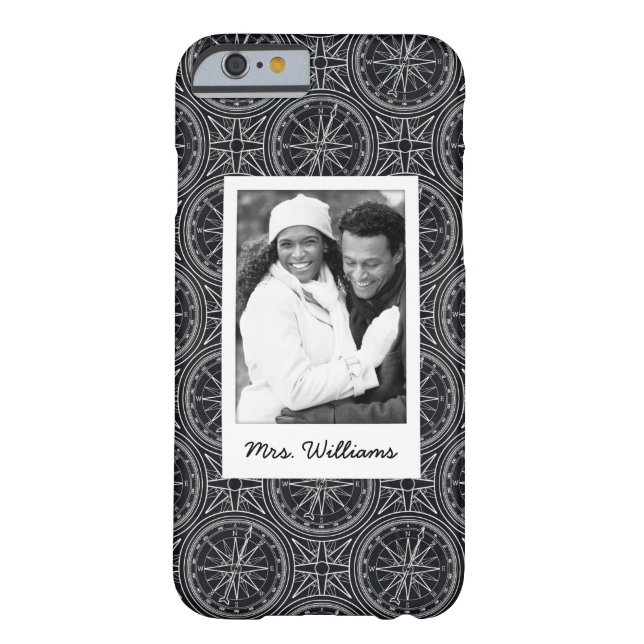 Coques Case-Mate iPhone Motif | de boussole de rose de vent votre photo et (Dos)