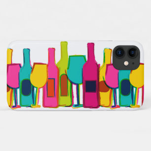 Case-Mate iPhone Case Motif de bouteilles de vin colorées mignonnes