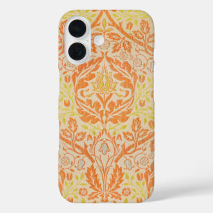 Coque Pour iPhone 16 Motif de branche dorée de William Morris, art vint