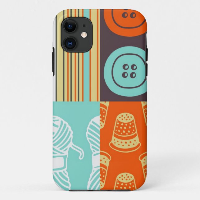 Coques Case-Mate iPhone motif de Bruit-art - cousant (Dos)