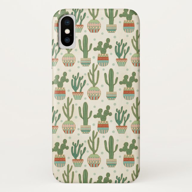 Coques Case-Mate iPhone Motif de cactus d'étape | de Geo de sud-ouest (Dos)