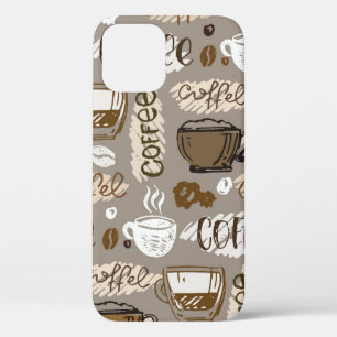 Case-Mate iPhone Case Motif de café doodé à la main arrière - plan