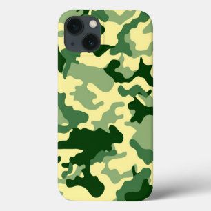 Etui iPhone 13 Motif de camo vert