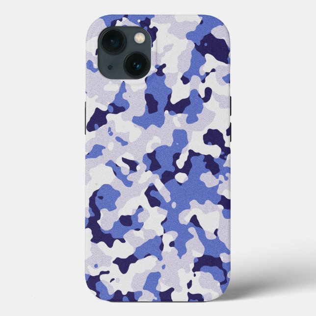 Coques Case-Mate iPhone Motif de camouflage bleu Coque-coque iphone Mate (Verso)