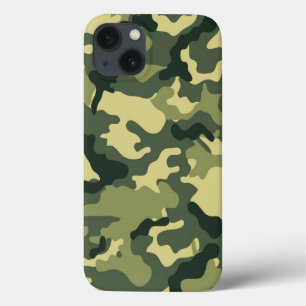iPhone 13 Coque Motif de camouflage de vert d'armée