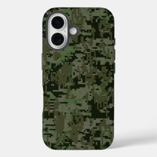 Coque Pour iPhone 16 Motif de camouflage numérique Deep Woods Camo