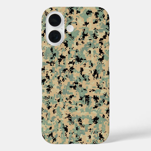 Coques Case-Mate iPhone Motif de camouflage numérique – Tan-Green SM (Verso)