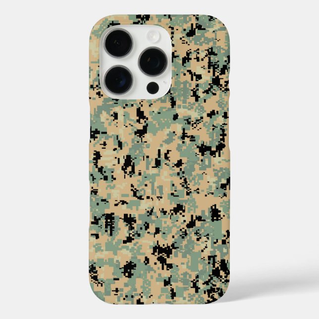 Coques Case-Mate iPhone Motif de camouflage numérique – Tan-Green SM (Verso)
