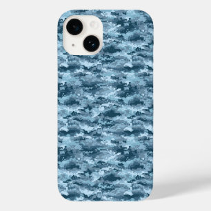 Coque Case-Mate iPhone Motif de camouflage pixelisé militaire bleu