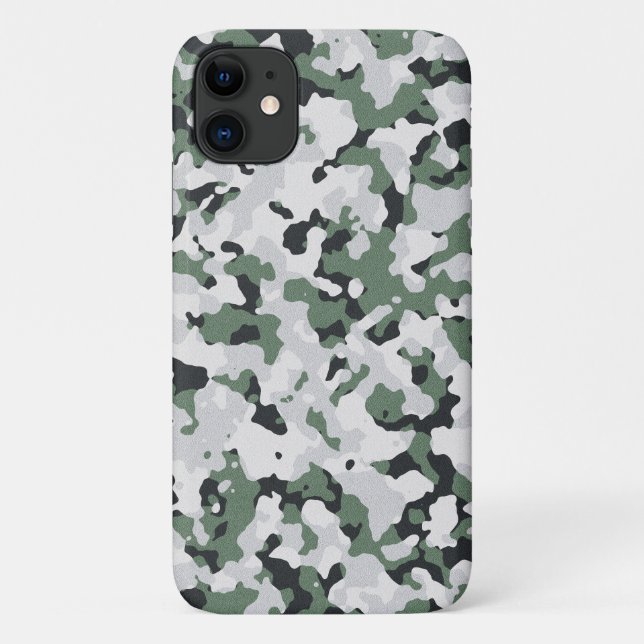 Coques Case-Mate iPhone Motif de camouflage vert (Dos)