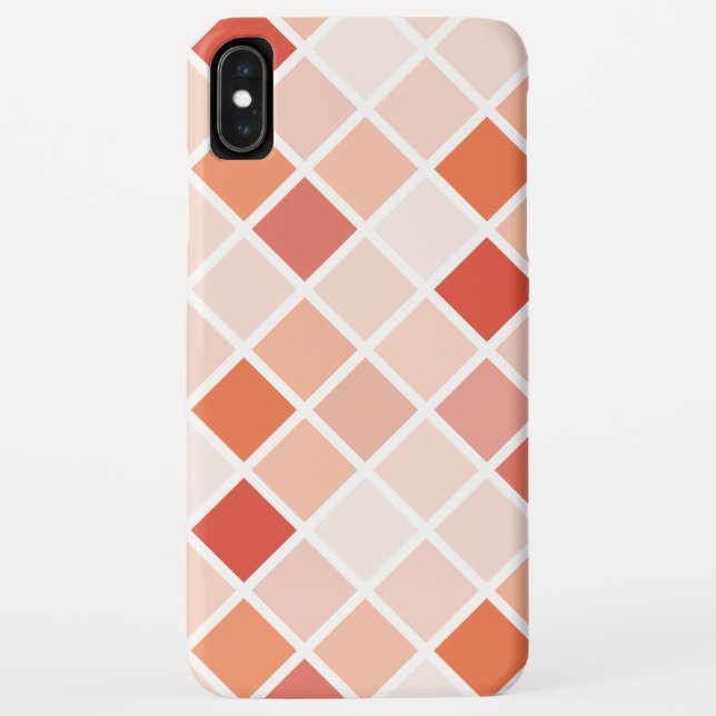Coques Case-Mate iPhone Motif de Carré géométrique Peach (Dos)