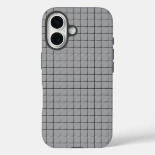 Coque Pour iPhone 16 Motif de carreaux gris