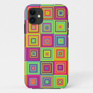 Case-Mate iPhone Case Motif de carrés géométriques colorés