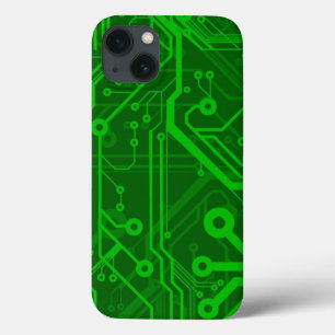 iPhone 13 Case Motif de carte à circuit imprimé vert