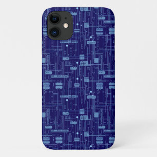 Case-Mate iPhone Case Motif de carte de circuit bleu