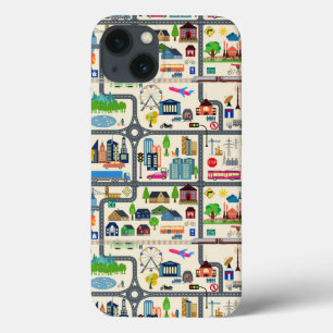 Coques Pour iPhone Motif de carte de ville