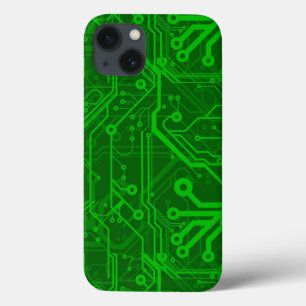 Coque Case-Mate iPhone Motif de carte électronique de vert