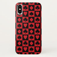 Motif de carte rouge et noire